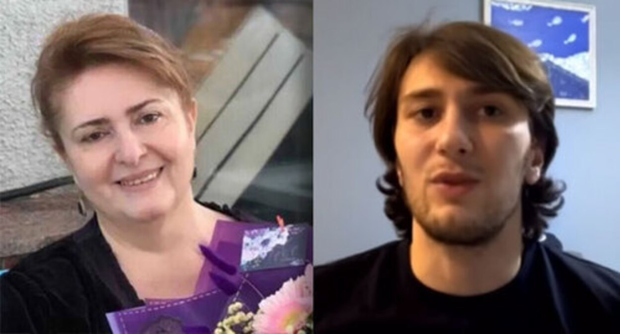 Zarema Yangulbaeva, screenshot of the post by the "Committee against Torture" https://t.me/against_torture, Abubakar Yangulbaev, screenshot of the video by the Grozny TV channel https://www.youtube.com/watch?v=p0yFcGfEFkI Collage by the "Caucasian Knot"