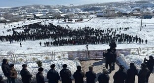 A rally in the village of Novokuli to mark 81 years since the beginning of a deportation of the Vainakhs. Photo from the Telegram channel of the administration of the Novolaksky District of Dagestan https://t.me/novolak_vesti/19308